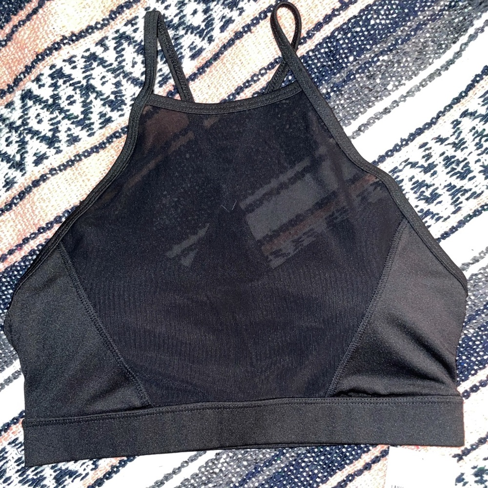 High Neck Mesh Sports bra